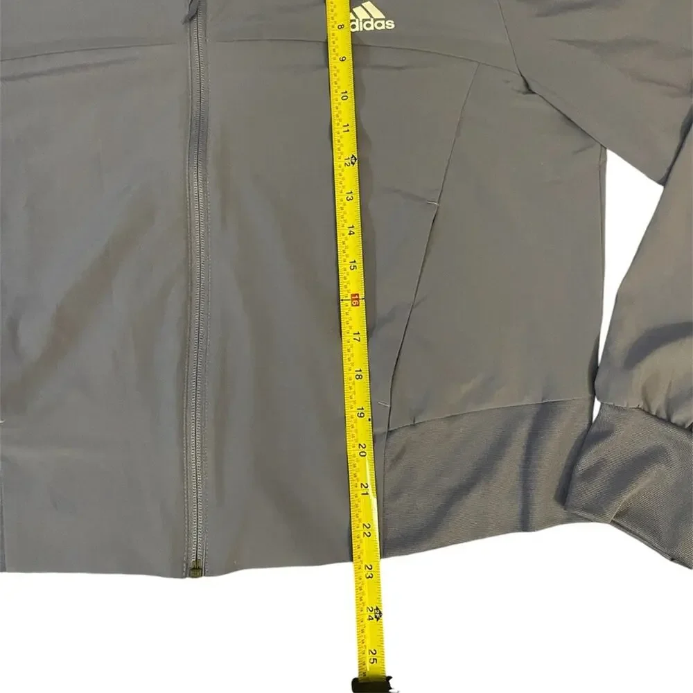Adidas Women Aero Ready Cropped Windbreaker Track Jacket Size XL Violet Retro - Picture 4 of 7